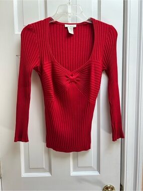 Cache like Vintage Inspired Bow Front Long Sleeve Top